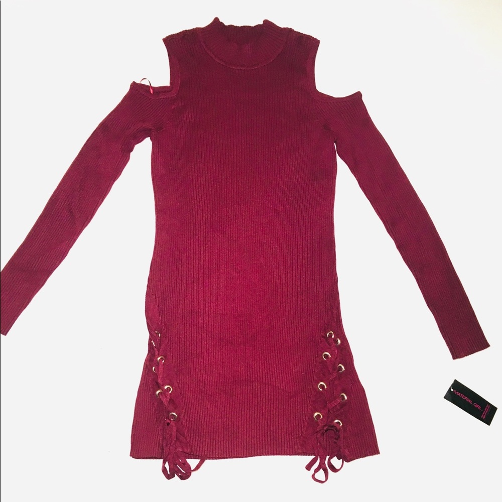 MATERIAL GIRL -Cut Shoulder Sweather